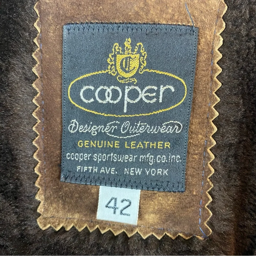Vintage Cooper Brown Leather Coat